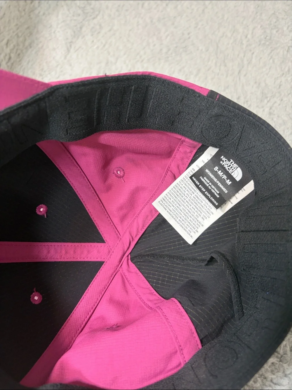 The North Face Pink Logo Baseball Cap, size S-M women’s